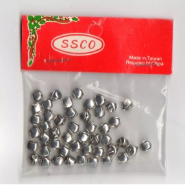 SSCO Silver Metal Jingle Bells Miniatures Christmas  Crafts Jewelry 6mm NOS