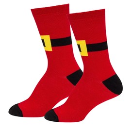 Everything Legwear Mens & Womens Fun Novelty Holiday Christmas Hanukkah Crew Socks-Christmas 2PK Crews-Mistletoe/Santa Boot-One Size Fits Most