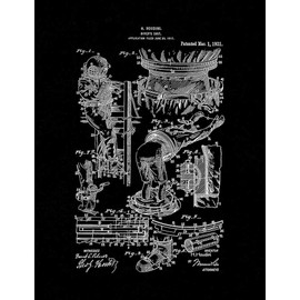 Harry Houdini Diver's Suit Patent Print Black Matte (8.5" x 11") M10212