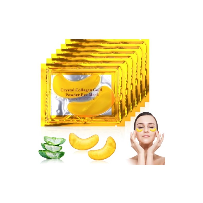 HNTCSR Parches de Colágeno y Oro de 24K para Ojos