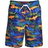 Lands' End B Swim Trunks Navy Multi Sharks Kids Large