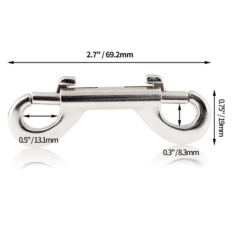 Zorveiio 12 Pcs 2.7 Inch Double Ended Bolt Snaps Hook,