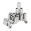 20Pcs Coupling Nut Stainless Steel M8 Round Rod Connector Nut