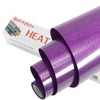 Bonnyhtv Rollo de purpurina HTV de 5 pies, color morado
