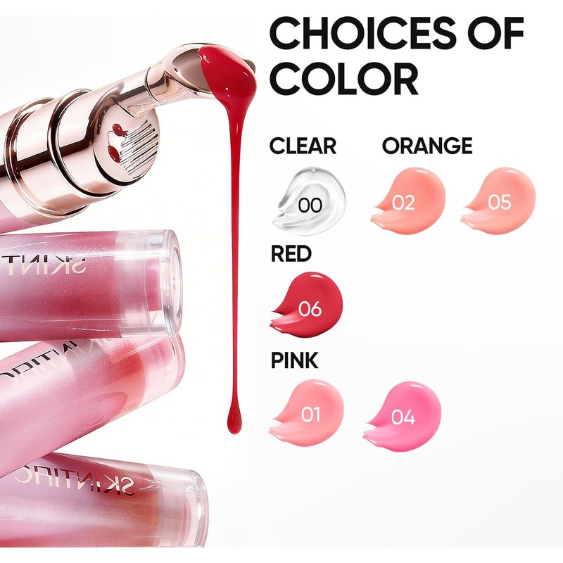 SKINTIFIC Serum Labial Hidratante (04 Rosa baya) - Con péptidos,