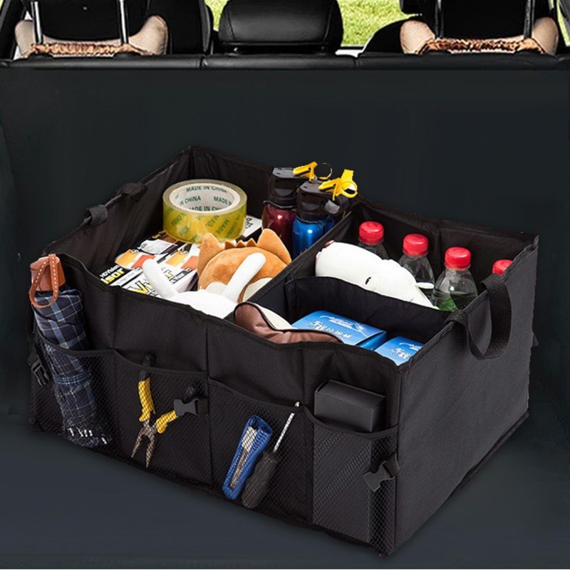 Car Folding Box, Boot Bag with Storage Space, Boot Organiser,