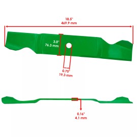 Caltric 742P3013A 54" Deck Blade For MTD ZT-2250 Powder Coated High Lift
