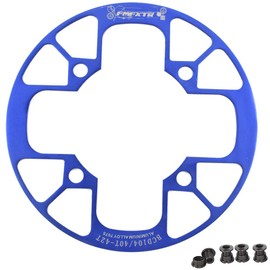 UPANBIKE Montain Bike Chainring Guard 104 BCD Aluminum Alloy Chain Ring Protector Cover for 32~34T 36~38T 40~42T Chainring Sprockets (Blue, 32T~34T)
