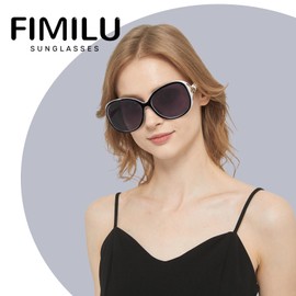 FIMILU Sunglasses for Women, Trendy Polarized Sunglasses Oversized Sun Glasses Ladies Shades UV Protection for Vacation 8843