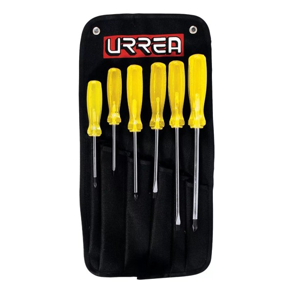 Urrea Juego De 6 Destornilladores Ámbar Combinado Urrea