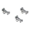 [Qicarkey] 120 Pcs Dog Bone Charms Silver Alloy Pet Dog