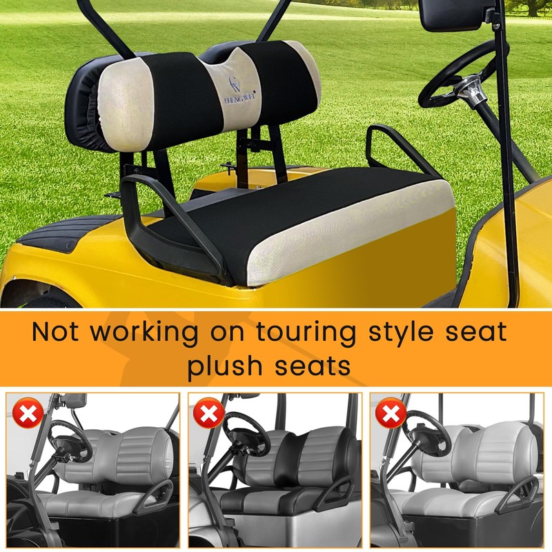 Golf Cart Seat Covers 2 Piece Front and Rear Seat