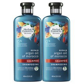 Herbal Essences Argan Oil of Morocco Shampoo for Color Treated Hair, Treatment for Damaged Hair, Paraben Free, BioRenew, 13.5 FL OZ (Pack of 2)