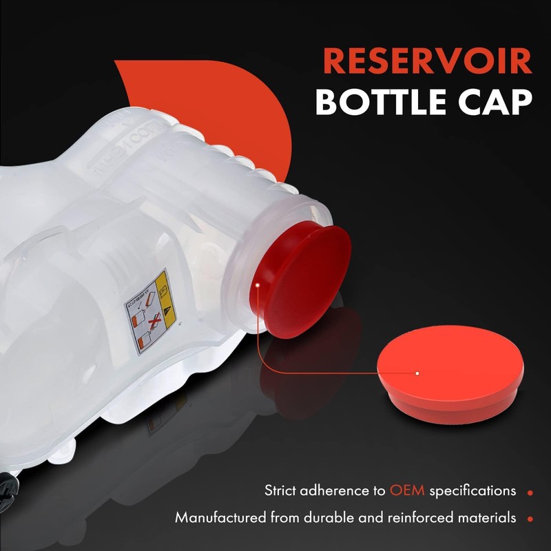 A-Premium Engine Coolant Overflow Recovery Reservoir Tank [w/Cap & Sensor]
