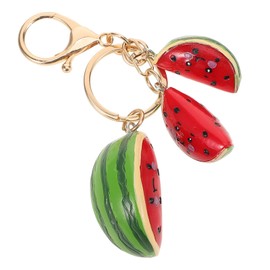 IMIKEYA Watermelon Keychain, Hawaii Fruit Keychain Palestine Watermelon Charm Pendant Car Keys Holder Cute Purse Charms Handbag Pendant for Women Girls Red