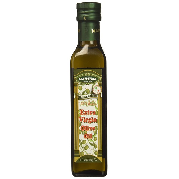 Mantova Italian Golden Extra Virgin Olive Oil 8.5 Oz - Healthy EVOO - Perfect for Salads and Dressings