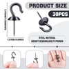 Hotop 30 Pieces Push Pin Wall Hooks Metal Thumb Tack