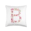 Cool Initial Alphabet Monogram Flowers Gifts Floral Letter B Throw