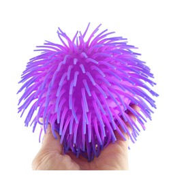 Curious Minds Busy Bags Set of 3-6" Puffer Balls - Sensory Fidget and Soft Hairy Stress Balls - OT Autism SPD (Random Colors)