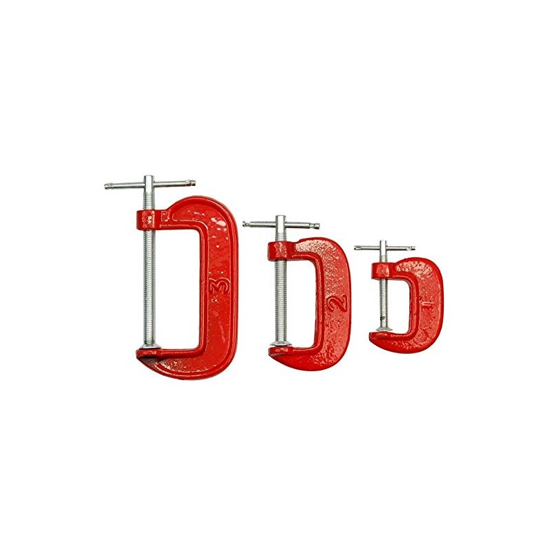 Screw Clamp Set of 3 25 mm, 50 mm, 75