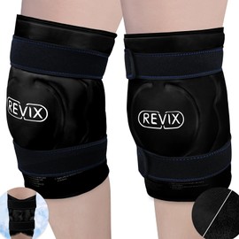 REVIX 20" XXXL Large Gel Ice Pack for Knee, Knee Ice Pack Wrap Around Entire Knee for Post-Workout Recovery, Ease Knee Discomfort and Fatigue, Promote Flexibility and Mobility, 2 Packs