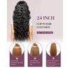 LONAI Clip In Hair Extensions, 6PCS 24" Black Hair Extensions