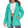 Kikibell Lightweight Raincoat for Women with Hood Windbreaker Waterproof Trench