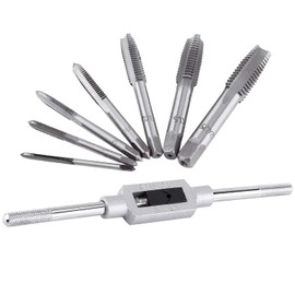 YUENTOEN Extractor Screw Removal with Tap Handle M3 - M12 Set of 8 Tap Set Tanned Screw Removal Thread Repair