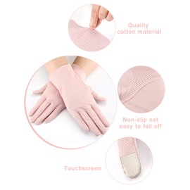 6 Pairs Women Summer UV Protection Gloves Touchscreen Driving Gloves Non-Slip Sun Protective Gloves (Purple, Black, Beige, Gray, Light Pink)