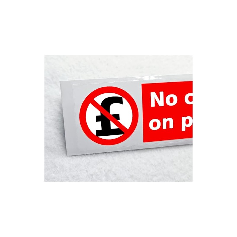 No Cash Left on Premises Sticker Waterproof Outdoor Vinyl Sticker
