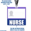 Nurse Badge Buddy (Blue) - Horizontal Heavy Duty Badge Buddies