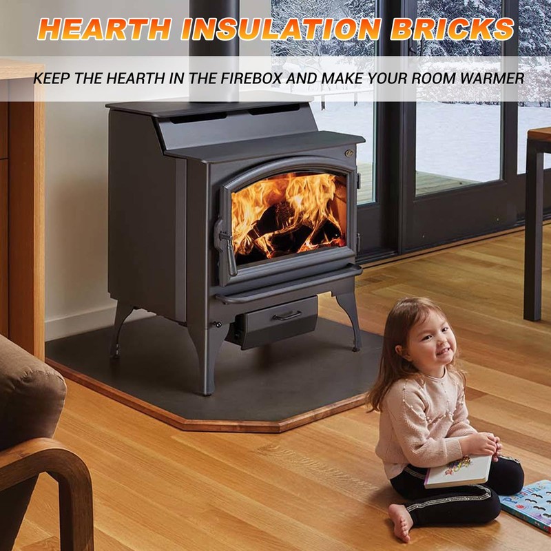 Fire Bricks, Woodstove Firebricks, High Temperature Resistant Clay Firebricks for