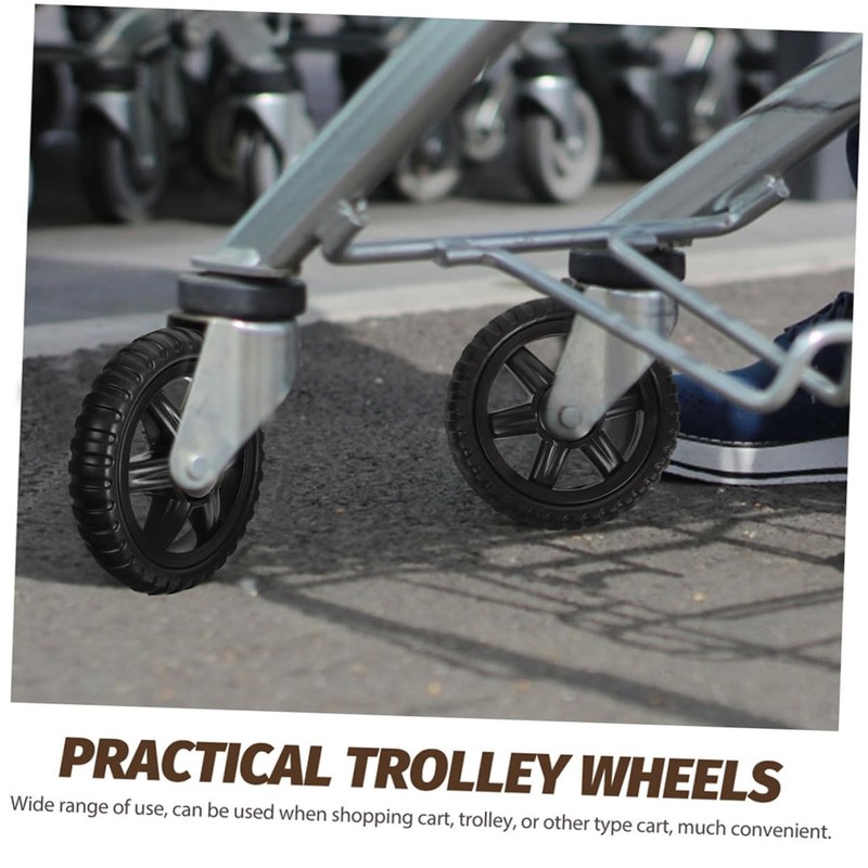CHILDWEET 4pcs Rolling Cart Wheels Replacement for Shopping Trolleys Heavy