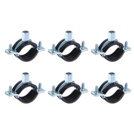 sourcing map 6 Pcs Split Ring Pipe Hanger, 32mm/1.3inch Adjustable Pipe Bracket Clamp Wall Ceiling Mount Pipe Strap Support for Plumbing Drainage Pipe Tube