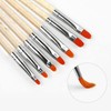 7-Piece Nail Art Brush Set with Nylon Bristles & ABS