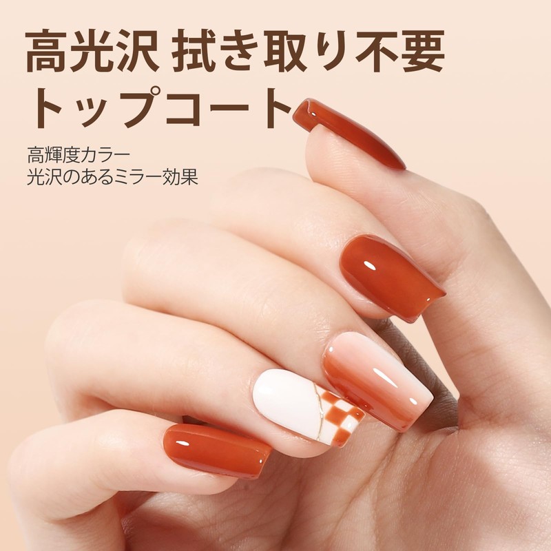 TOMICCA Gel Nail Top Coat, 0.51 fl oz (15 ml)