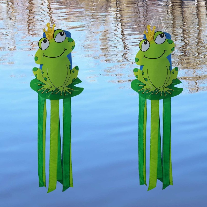 THQZLH 40-Inch Frog Windsock - Fun Summer Decoration for Outdoor