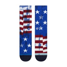 Stance "The Banner" INFIKNIT Crew Socks (Navy) Men's Graphic Print Sock