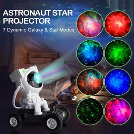 Astronaut Galaxy Star Projector Night Light, 360° Space Man Lunar Rover Buddy Starry Nebula Ceiling Projector Sky LED Starlight Planetarium Spaceman Projector Lamp Kids Room Adults Bedroom Decor Gifts