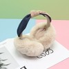 Women's Winter Ear Warmers, Foldable Plush Warm Earmuffs, Outdoor Adjustable