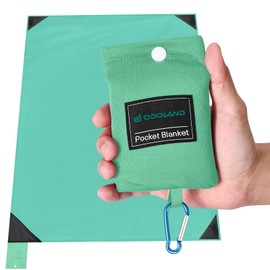 Odoland Outdoor Pocket Travel Blanket Beach Mat - Waterproof Sand Proof Beach Blanket, Picnic Mat - Multi Colour and Sizes - Portable Lightweight for Camping, Picnic AppleGreen M