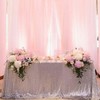 B-COOL 90x156 Inch Rectangle Sequin Tablecloth Silver Seamless Table Linens
