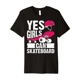 Skateboarding Design for Girls Women Skateboard Skateboarder Premium T-Shirt
