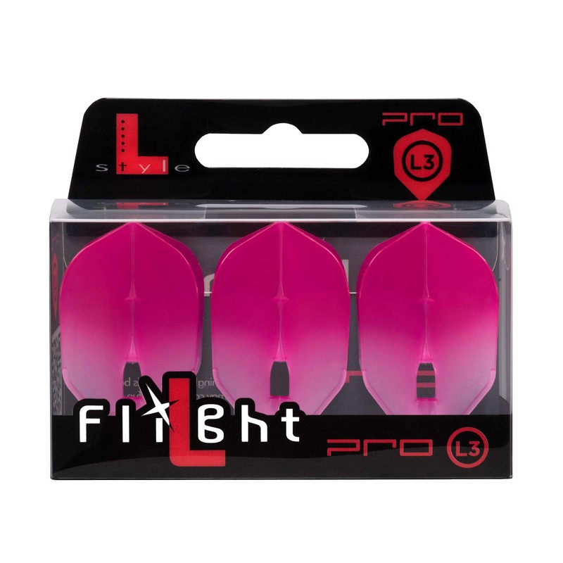 L-Style Champagne Flight Pro Twotone White Clear Shape Pink