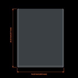 Coolbyl 16x20 Toploaders 10ct - Ultra Durable Poster Protectors for Graphic Art, Photos, Crystal Clear PVC, Archival-Safe, Fit 16x20 Inch Sheets