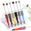 【P160】5pcs Beadable Pens in Solid Colors with Rhinestones and Flatback