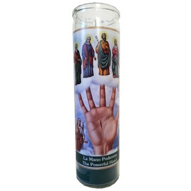 Powerful Hand (La Mano Poderosa) Green Devotional Candle