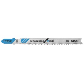 Bosch T123X3 3-Piece 4 in. 10-24P TPI Progressor for Metal T-Shank Jig Saw Blades, Silver