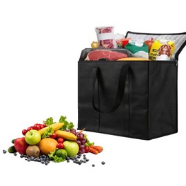 Voarge 30L Soft Cool Bag, Cooler Bag Box, Reinforced Bottom and Handles, Foldable Picnic Cooling Lunch Bag for Camping BBQ Shopping Fishing Family Outdoor Activities