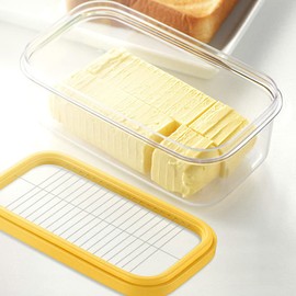 Butter Keeper with Lid Cutter Slicer, Butter Dish Sealing Silicone Lid Butter Slicing Box for Easy Cutting and Storage Butter Cheese Container